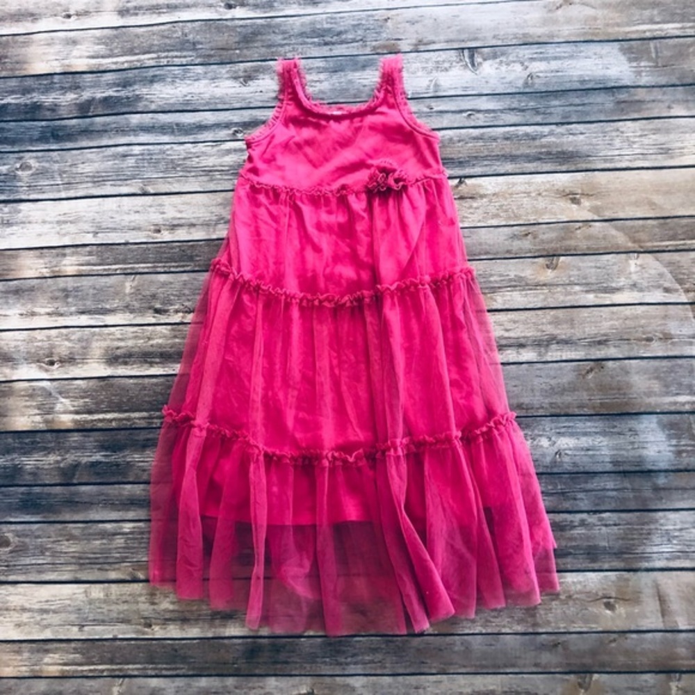 Girls pretty pink dress with cute details!…